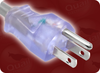 JIS 8303 JAPAN CLEAR to IEC-60320-C13 CLEAR HOME // Power Cords // International Power Cords // Japan/Taiwan Power Cords -- 2022.039 - Image