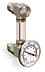 Nylon Liquid Level Gage with Dial Thermometer, 3” Centerline, 3/8