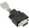 Connector, Cable; Receptacle; Front Metal Shell; 1; 9; 20 AWG; 0.35 in.; Black - 70041612 - Allied Electronics, Inc.