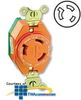 Leviton 30 AMP, 277V, Single Flush Receptacle with.. -- 2630-IG - Image