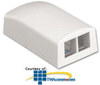Panduit® NetKey 2-Port Surface Mount Box - NK2BXWH-A - TelephoneStuff.com