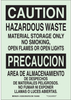 Brady Bradyglo B-324 Polyester Rectangle Chemical, Biohazard, Hazardous & Flammable Material Sign - 10 in Width x 14 in Height - Glow in the Dark - Language English / Spanish - 90514 - 754476-90514 - R. S. Hughes Company, Inc.