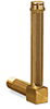 Vented Long Elbow Brass Liquid Level Gage, 4 13/32” Sight Opening, 5/8” Diameter Glass, 1 -- B1150-3