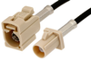 Beige FAKRA Plug to FAKRA Jack Cable 36 Inch Length Using RG174 Coax - PE38752I-36 - Pasternack