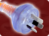 AS/NZS 4417 AUSTRALIA CLEAR to IEC-60320-C13 CLEAR HOME // Power Cords // International Power Cords // Australia Power Cords -- 8628.098 - Image