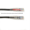 20FT Black CAT6 550MHz Ethernet Patch CBL UTP CM Locking Slimline - C6PC80-BK-20 - Black Box