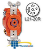 Leviton 20 Amp Flush Mount V-O-MAX Locking Receptacle -.. -- 2510-IG - Image