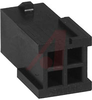 Soft Shell Housing; Nylon; Black; 0.118in.; Free Hanging; Plug; 4; UL 94V-0 - 70082756 - Allied Electronics, Inc.