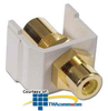 Hubbell RCA Gold Pass-Through, Female/Female Coupler -.. - SFRCBKFF - TelephoneStuff.com