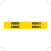 Brady B-946 Black on Yellow Vinyl Self-Adhesive Pipe Marker - 1 1/8 in Height - 3/4 in Character Height - 7 in Length - Printed Msg = HYDROGEN - 7157-4 - 754476-92037 - R. S. Hughes Company, Inc.