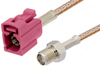 SMA Female to Violet FAKRA Jack Cable 48 Inch Length Using RG316 Coax - PE39351H-48 - Pasternack