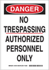 Admittance Sign - 123701 - Brady Corporation