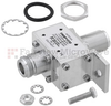 Type N F/F In/Out Bulkhead Coaxial RF Surge Protector, 1.5MHz - 700MHz, DC Block, 3kW, None, 20kA, Blocking Cap and Gas Tube -- FMSP1030 - Image