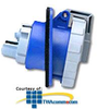 Leviton 250 AC 2P3W Wiring Watertight Pin and Sleeve.. -- 3100R6W - Image