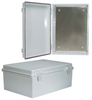 14x10x06 ABS Plastic Weatherproof Outdoor IP66 NEMA 4 Enclosure, Kit bundled w/Aluminum Blank MNT PLT Gray -- TEP141006-KIT - Image