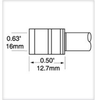Metcal Smartheat Tweezer Cartridge PTTC-805-PK - Blade Tip - 12.7 mm Tip Length - 16 mm Tip Width - 0.7 mm Thick - METCAL PTTC-805-PK - R. S. Hughes Company, Inc.