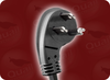 NEMA 5-15P 45 ANGLE (1 O'CLOCK GROUND PIN) to IEC-60320-C13 HOME // Power Cords // North American Power Cords // 3 Conductor Power Cords -- 5067.036 - Image