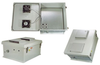 18x16x08 Fiberglass Polyester FRP Weatherproof Outdoor IP24 NEMA 3R Enclosure, 802.3af PoE MNT PLT, Solid State Thermostat 48 VDC Fan Gray - TEF181608-40FSAF - Transtector Systems, Inc.