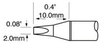OKi SFP-CH20, 30° Chisel Cartridge 2 mm x 10 mm - SFP-CH20 - Ellsworth Adhesives