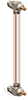 Nylon Liquid Level Gage with Shut-Off, 9” Centerline, 3/8