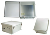 18x16x08 Fiberglass Reinf Polyester FRP Weatherproof Outdoor IP66 NEMA 4 Enclosure, 120 VAC MNT PLT, Mechanical Thermostat Heat Gray - TEF181608-1H0 - Transtector Systems, Inc.