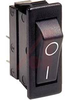 SWITCH,ROCKER, HIGH INRUSH;SPST;ON-OFF,20A,250VAC;0.25 IN. QC;ACTUATOR,BLACK - 70065599 - Allied Electronics, Inc.