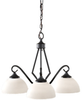 Light Kitchen Chandelier - F2655/3BK - Murray Feiss Lighting
