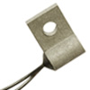 500 Series surface temperature probe, NTC, 10,000 Ohm, ±0,5 °C [0.9 °F] tolerance, 0 °C to 70 °C [32 °F to 158 °F] accuracy, aluminum, ring tongue (#6), flying leads -- 590-32AD01-103 - Image
