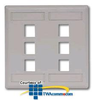 Hubbell IFP Double Gang Wall Plate - 6 Ports - IFP26 - TelephoneStuff.com