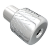 Captive Nut, 6-32 Thread, Thru Hole, Steel Ferrule, Aluminum Knob, Bright -- N7-62-10 - Image