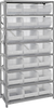 Open Shelving, 8Shelves, 21Bins, Clear; Shelving Unit Type Quantum Storage - 42AC5776 - Newark, An Avnet Company