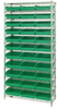 Open Wire Shelving, 12Shelves, 33Bin/grn; Shelving Unit Type Quantum Storage - 44AC8093 - Newark, An Avnet Company
