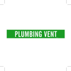 Brady B-946 White on Green Vinyl Self-Adhesive Pipe Marker - 4 in Height - 3 1/2 in Character Height - 24 in Length - Printed Msg = PLUMBING VENT - 7214-1HV - 754476-81363 - R. S. Hughes Company, Inc.