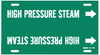 Brady B-915 White on Green Plastic Strap-On Pipe Marker - 2 1/2 in Character Height - Printed Msg = HIGH PRESSURE STEAM - 4331-G - 754473-67378 - R. S. Hughes Company, Inc.