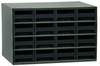 Akro-Mils 19 Gray Powder Coated Steel 24 ga Stackable Heavy Duty Versatile Cabinet - 11 in Overall Length - 17 in Width - 11 in Height - 16 Drawer - Non-Lockable - 20416 BLACK - 20416 BLACK - R. S. Hughes Company, Inc.