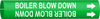 Brady Bradysnap-On B-915 White on Green Plastic Snap-On Pipe Marker - 1/2 in Character Height - Printed Msg = BOILER BLOW DOWN - 4298-A - 754473-66806 - R. S. Hughes Company, Inc.