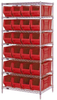 Open Wire Shelving, 7Shelves, 24Bin, Red; Shelving Unit Type Quantum Storage - 44AC8265 - Newark, An Avnet Company