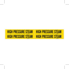 Brady B-946 Black on Yellow Vinyl Self-Adhesive Pipe Marker - 1 1/8 in Height - 3/4 in Character Height - 7 in Length - Printed Msg = HIGH PRESSURE STEAM - 7141-4 - 754476-92053 - R. S. Hughes Company, Inc.