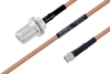 MIL-DTL-17 N Female Bulkhead to SMA Male Cable 30 Inch Length Using M17/128-RG400 Coax - PE3M0076-30 - Pasternack