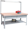 Overhead Light Shop Table -- T7236-FL-MT-2DB - Image