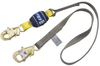 DBI-SALA EZ-Stop Grey Shock-Absorbing Lanyard - 6 ft Length - 840779-09837 -- 840779-09837