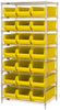 Open Wire Shelving, 8Shelves, 21Bin, Yel; Shelving Unit Type Quantum Storage - 44AC8552 - Newark, An Avnet Company