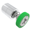 Captive Screw, M3 X 0.5, Flare-in, Phillips Recess, Knurled Green Knob - 52-31-11-4-014 - Southco