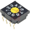 Switch, Rotary, BINARY CODED DIP, SCREWDRIVER Actuator, COMPLEMENT, STRAIGHT PC -- 70192018