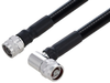 Outdoor Rated N Male to N Male Right Angle Low PIM Cable 100 cm Length Using SPO-500 Coax Using Times Microwave Parts - PE3C6372-100CM - Pasternack