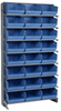 Sloped Rack, 8Shelves, 24Bins, Blue; Shelving Unit Type Quantum Storage - 44AC6552 - Newark, An Avnet Company