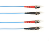 5m (16.4ft) STST BL OM3 MM Fiber Patch Cable INDR Zip OFNR - FOCMR10-005M-STST-BL - Black Box