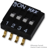 Switch, Dip, 4 Position, Spst, Flush; No. Of Circuits Nkk Switches - 10X0297 - Newark, An Avnet Company