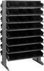 2 Side Sloped Rack, 16Shelves, 64Bin/blk; Shelving Unit Type Quantum Storage - 44AC6345 - Newark, An Avnet Company