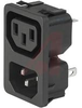 Connector; Snap-In Mount; 250 VAC; 10 A; gt 2 kV at 50 Hz, 1 Minute; Black - 70080628 - Allied Electronics, Inc.